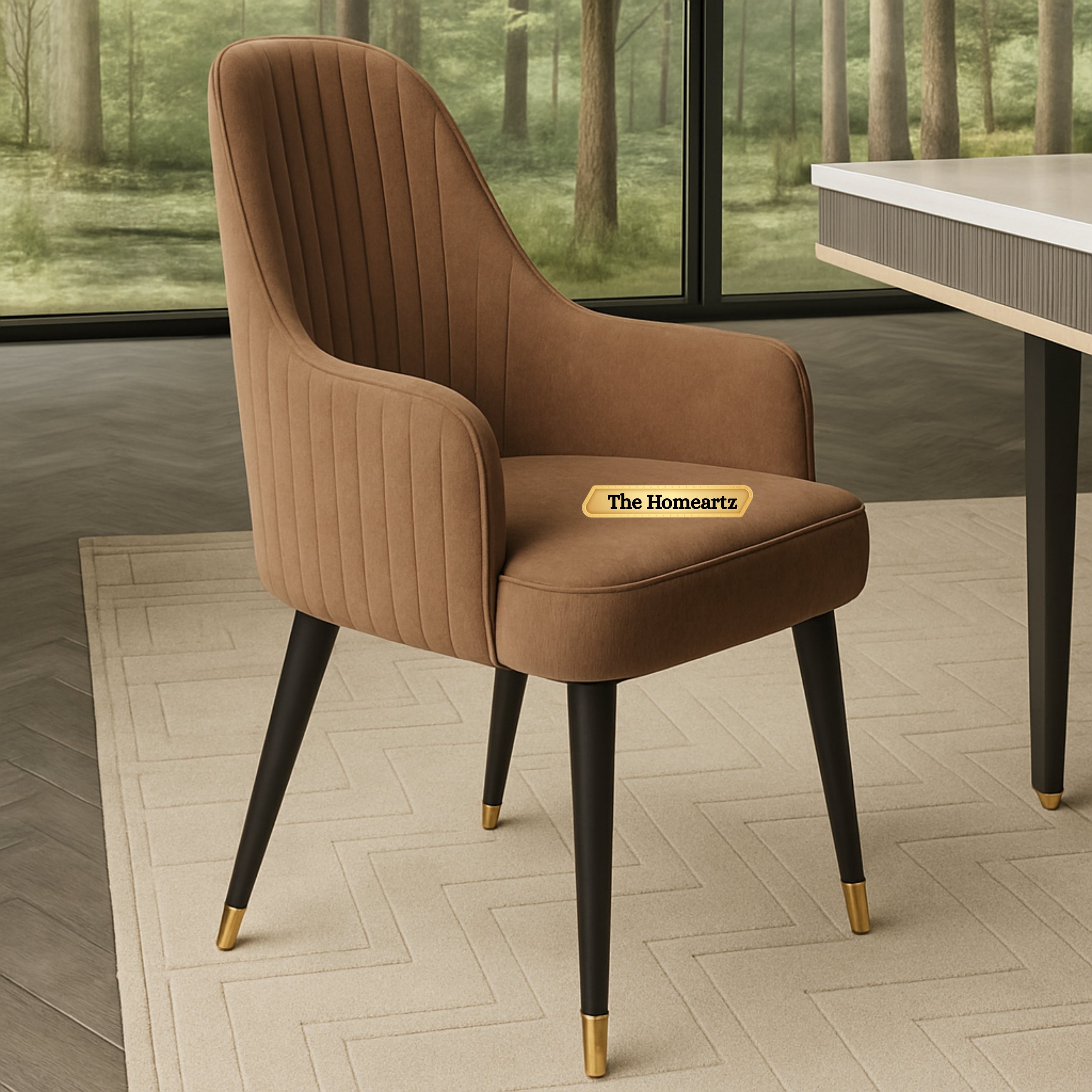 The Homeartz Modern Velvet Dining Chair | Accent Chair for Living Room, Bedroom, Study, Cafe & Restaurant