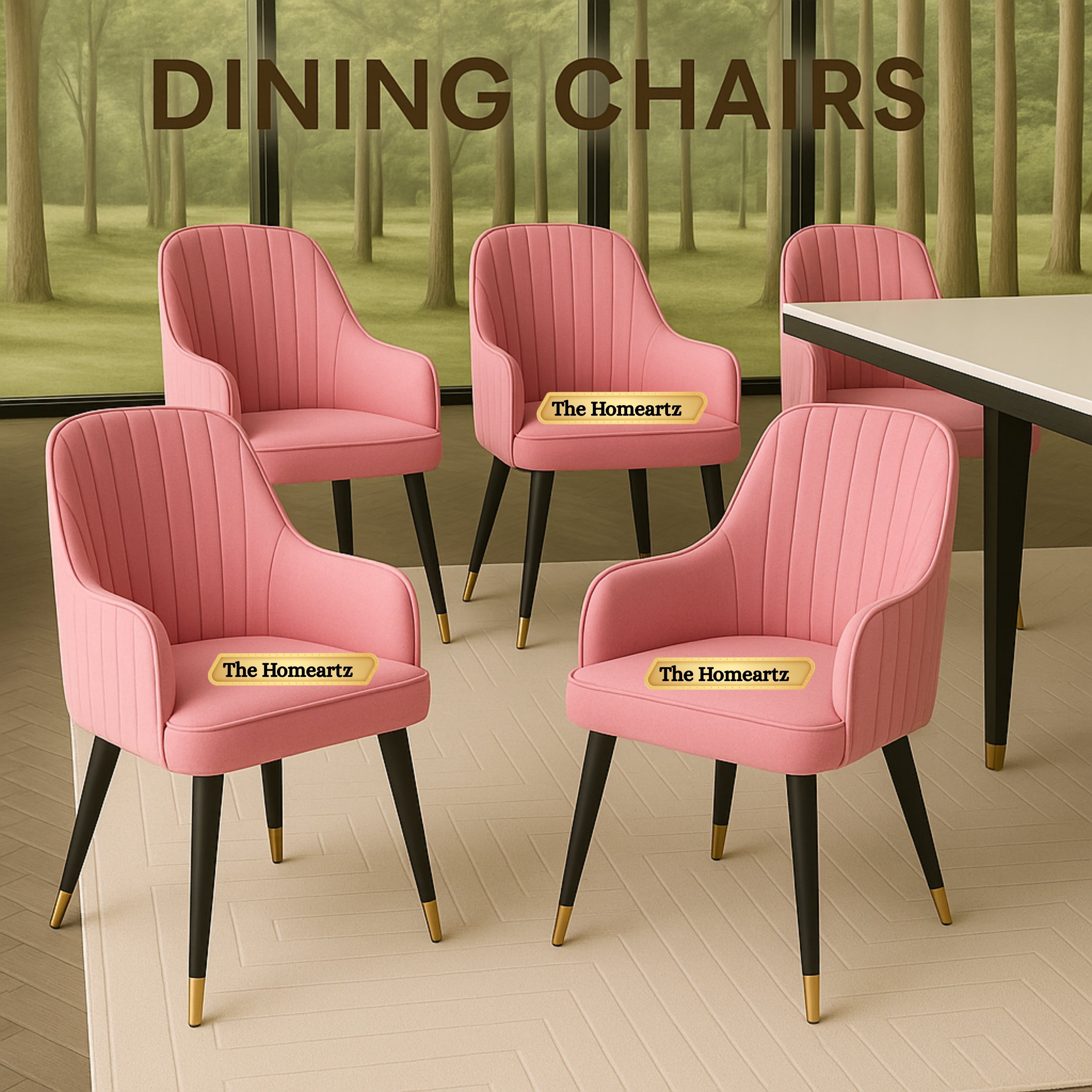 The Homeartz Modern Velvet Dining Chair | Accent Chair for Living Room, Bedroom, Study, Cafe & Restaurant
