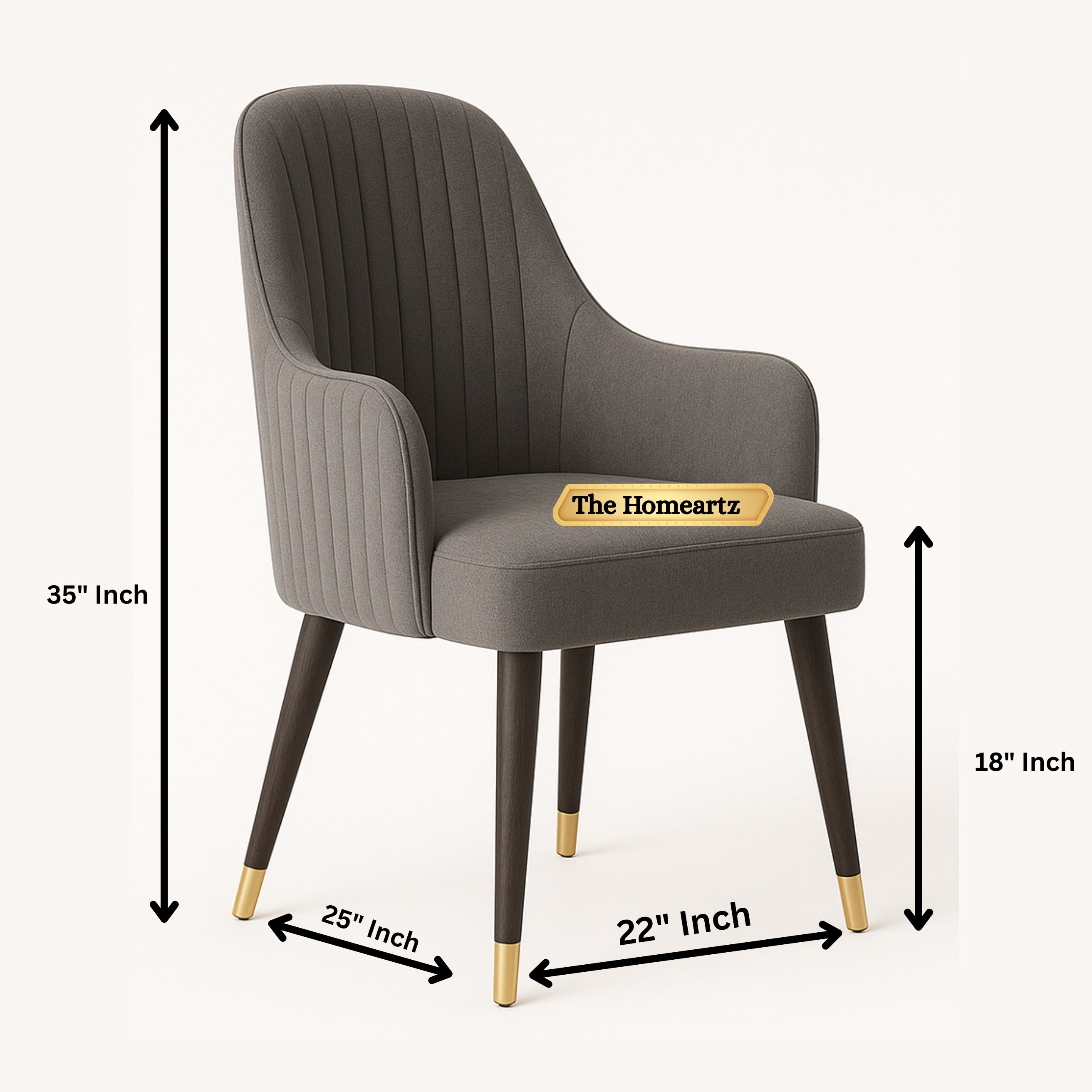 The Homeartz Modern Velvet Dining Chair | Accent Chair for Living Room, Bedroom, Study, Cafe & Restaurant