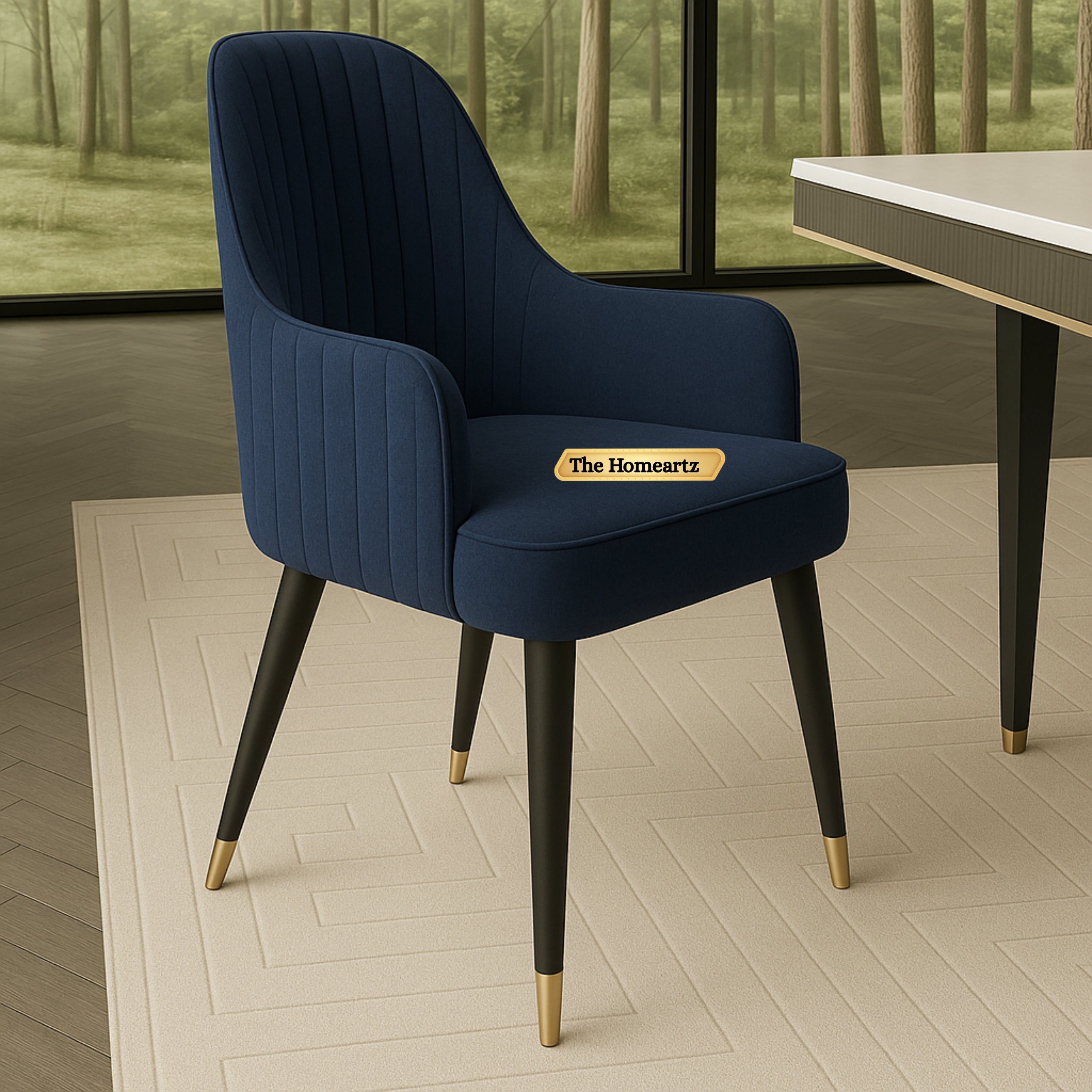 The Homeartz Modern Velvet Dining Chair | Accent Chair for Living Room, Bedroom, Study, Cafe & Restaurant