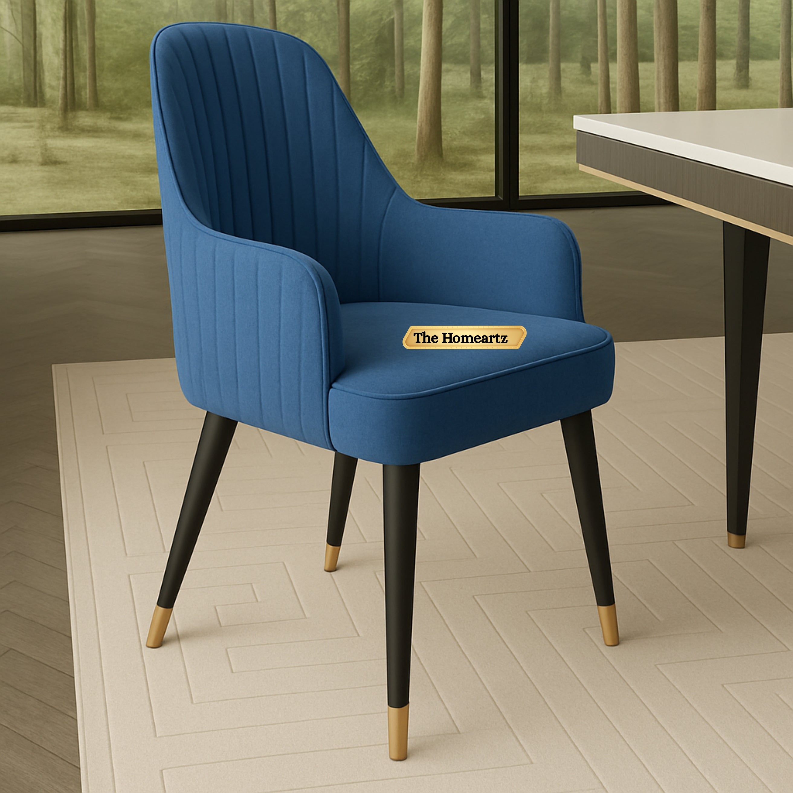 The Homeartz Modern Velvet Dining Chair | Accent Chair for Living Room, Bedroom, Study, Cafe & Restaurant