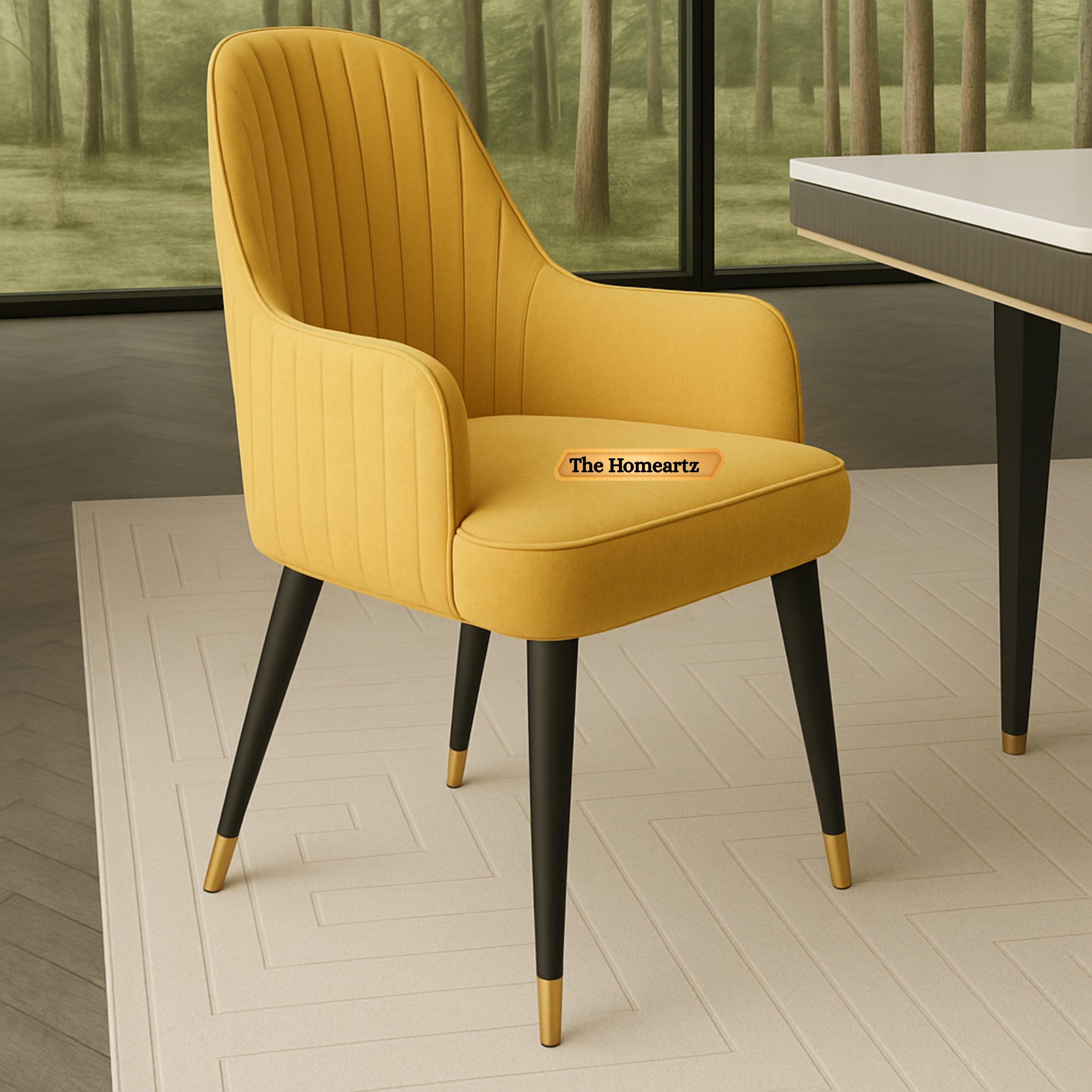 The Homeartz Modern Velvet Dining Chair | Accent Chair for Living Room, Bedroom, Study, Cafe & Restaurant