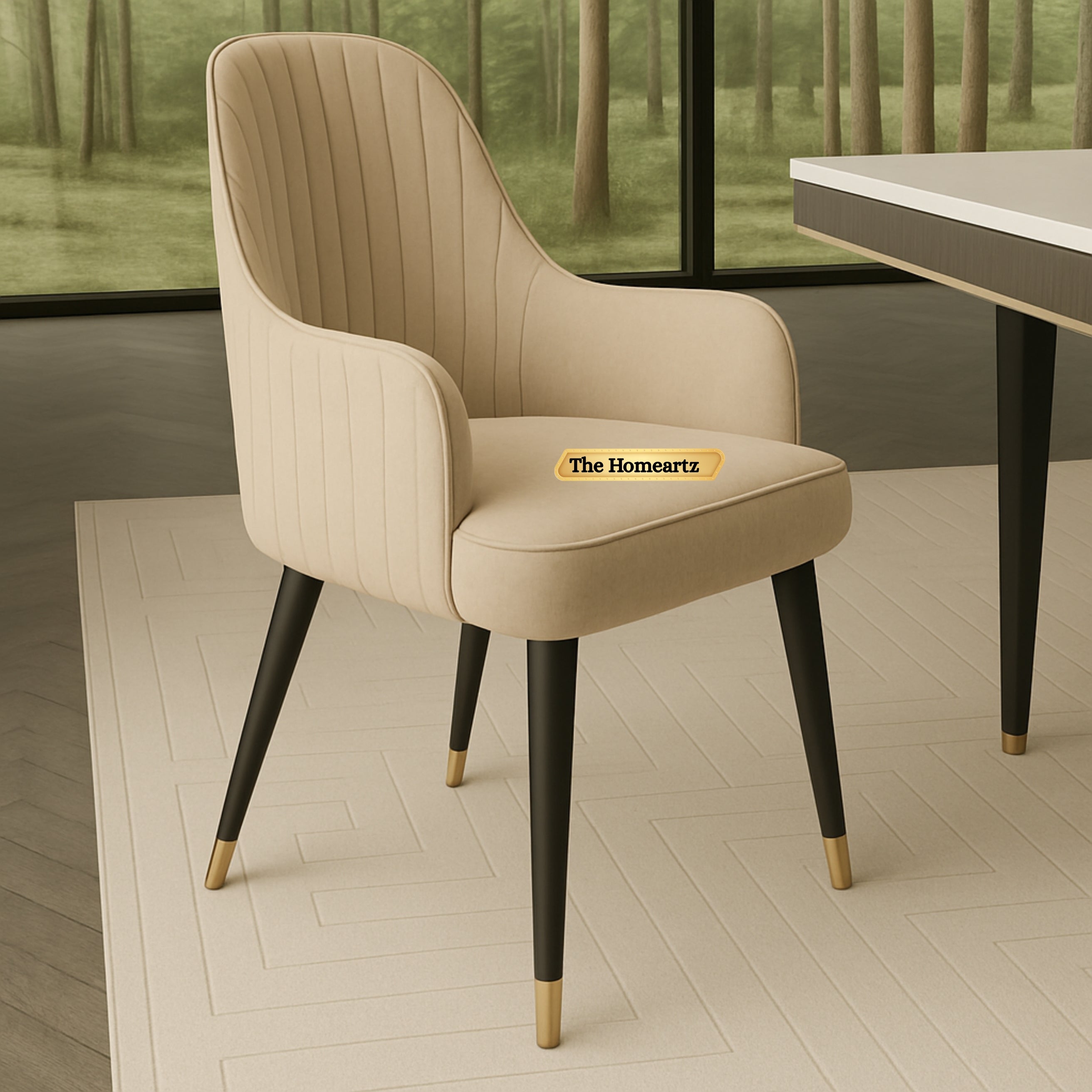 The Homeartz Modern Velvet Dining Chair | Accent Chair for Living Room, Bedroom, Study, Cafe & Restaurant