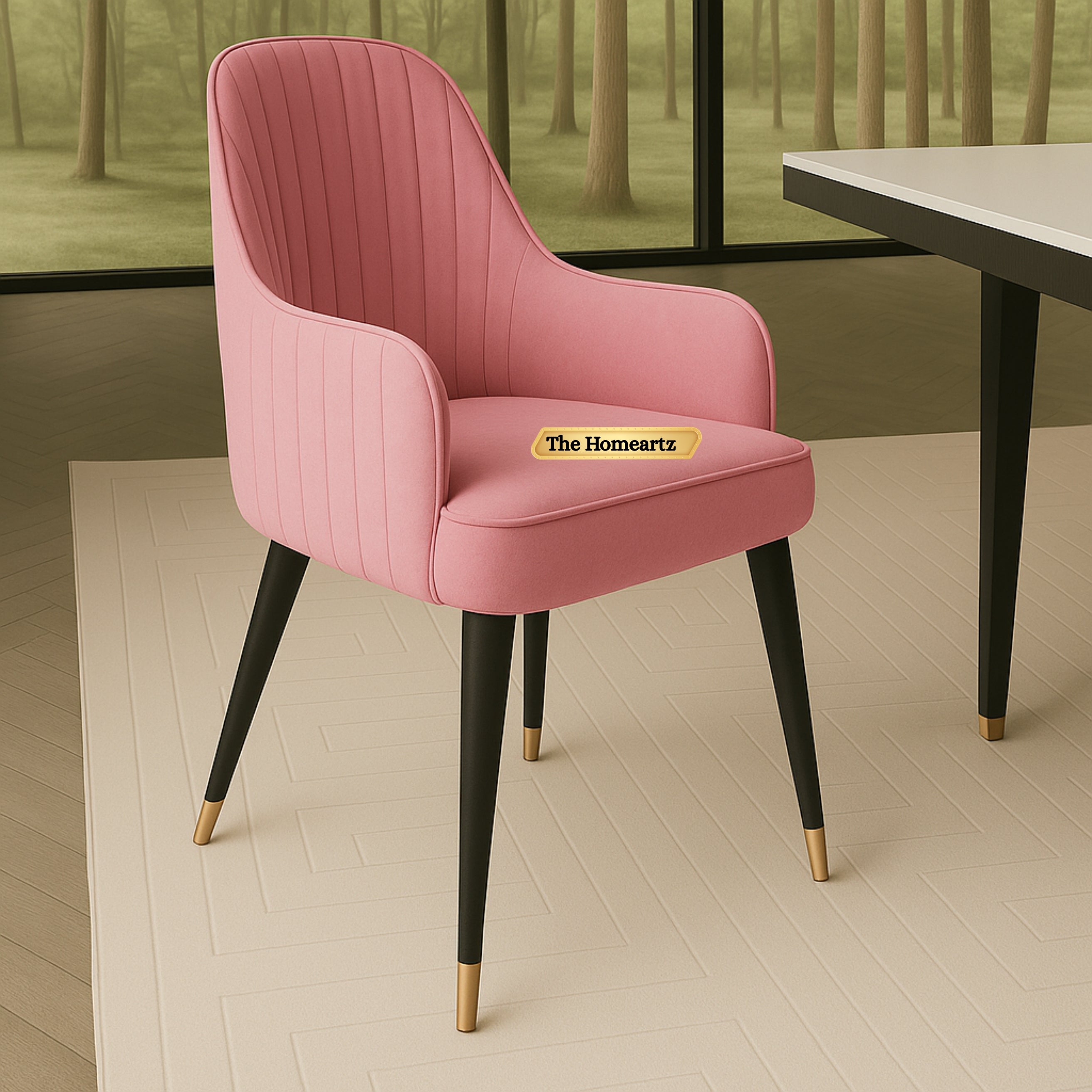 The Homeartz Modern Velvet Dining Chair | Accent Chair for Living Room, Bedroom, Study, Cafe & Restaurant